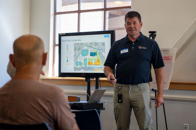 City Manager Greg Humora discusses plans for the Library Expansion and Civic Center project and takes time to thoughtfully answer questions from community members.